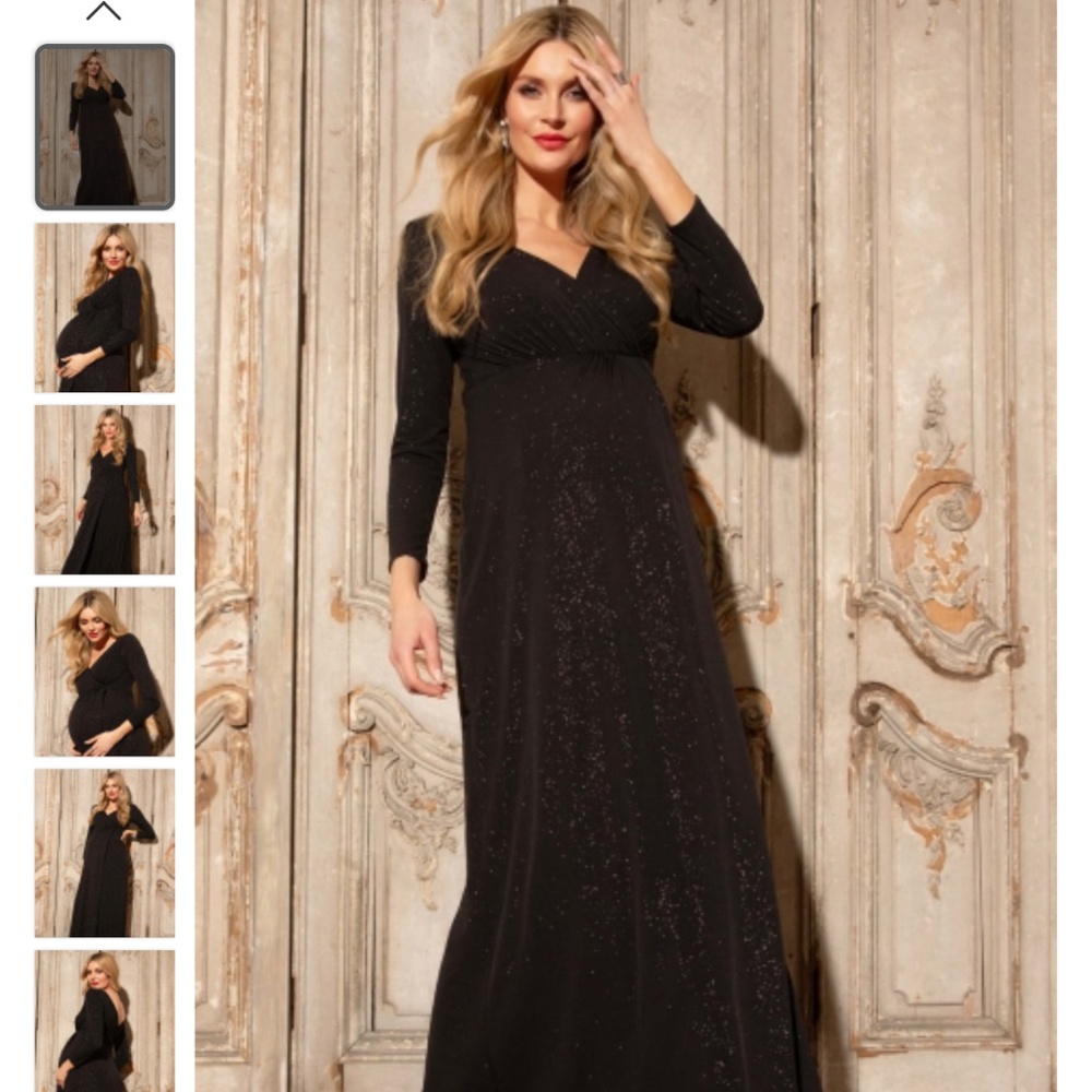 ISABELLA FAUX WRAP MATERNITY GOWN